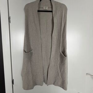 Wilfred Long grey sleeveless cardigan